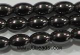 CHE138 15.5 inches 5*8mm rice hematite beads wholesale