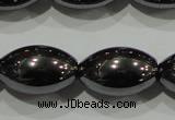 CHE140 15.5 inches 10*15mm rice hematite beads wholesale