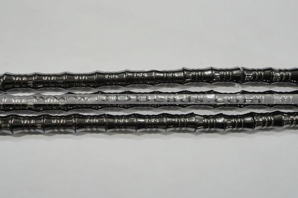 CHE207 15.5 inches 8*12mm bamboo hematite beads wholesale