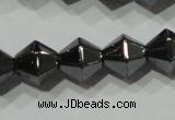 CHE216 15.5 inches 8*8mm faceted bicone hematite beads wholesale