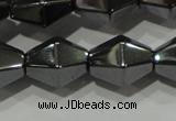 CHE217 15.5 inches 10*10mm faceted bicone hematite beads wholesale