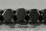 CHE224 15.5 inches 10*10mm faceted cube hematite beads wholesale