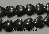 CHE259 15.5 inches 12*12mm heart hematite beads wholesale