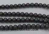 CHE400 15.5 inches 2mm round matte hematite beads wholesale