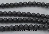 CHE401 15.5 inches 3mm round matte hematite beads wholesale