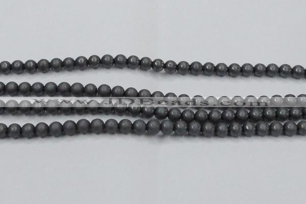 CHE404 15.5 inches 8mm round matte hematite beads wholesale