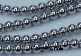 CHE424 15.5 inches 6mm round plated hematite beads wholesale