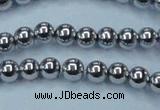 CHE425 15.5 inches 8mm round plated hematite beads wholesale