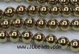 CHE434 15.5 inches 8mm round plated hematite beads wholesale