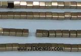 CHE451 15.5 inches 2*2mm cube plated hematite beads wholesale