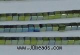 CHE452 15.5 inches 2*2mm cube plated hematite beads wholesale