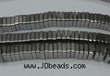 CHE579 15.5 inches 1*4*4mm square plated hematite beads wholesale