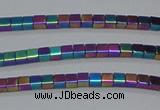 CHE603 15.5 inches 3*3mm cube plated hematite beads wholesale