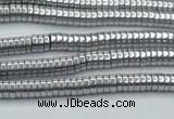 CHE640 15.5 inches 1*2mm tyre plated hematite beads wholesale