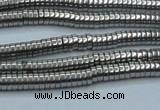 CHE641 15.5 inches 1*2mm tyre plated hematite beads wholesale