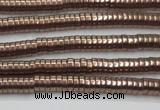 CHE643 15.5 inches 1*2mm tyre plated hematite beads wholesale