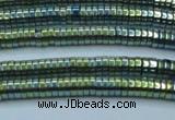 CHE645 15.5 inches 1*2mm tyre plated hematite beads wholesale