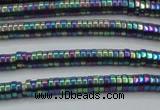 CHE646 15.5 inches 1*2mm tyre plated hematite beads wholesale