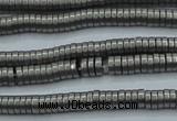 CHE670 15.5 inches 1*2mm tyre matte plated hematite beads