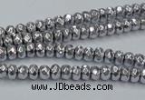 CHE732 15.5 inches 2*4mm faceted rondelle plated hematite beads