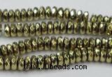 CHE738 15.5 inches 3*6mm faceted rondelle plated hematite beads