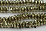 CHE739 15.5 inches 4*8mm faceted rondelle plated hematite beads