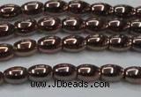 CHE742 15.5 inches 4*6mm rice plated hematite beads wholesale