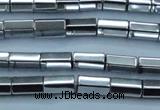 CHE751 15.5 inches 5*8mm faceted tube plated hematite beads