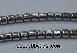 CHE774 15.5 inches 2*2mm drum plated hematite beads wholesale