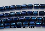 CHE791 15.5 inches 4*4.5mm drum plated hematite beads wholesale