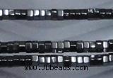 CHE822 15.5 inches 4*4mm hexagon hematite beads wholesale