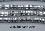 CHE825 15.5 inches 1*2mm hexagon plated hematite beads wholesale