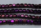 CHE853 15.5 inches 2*2mm dice platedhematite beads wholesale