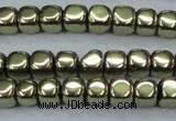 CHE875 15.5 inches 2*2mm dice plated hematite beads wholesale