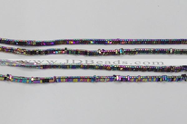 CHE922 15.5 inches 1*3mm triangle plated hematite beads wholesale