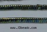 CHE923 15.5 inches 1*3mm triangle plated hematite beads wholesale