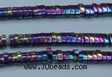 CHE933 15.5 inches 1*2*3mm oval plated hematite beads wholesale