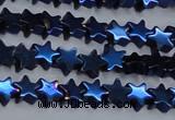 CHE942 15.5 inches 4mm star plated hematite beads wholesale