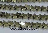 CHE946 15.5 inches 6mm star plated hematite beads wholesale