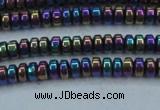 CHE963 15.5 inches 1.5*3mm rondelle plated hematite beads wholesale