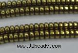 CHE964 15.5 inches 1.5*3mm rondelle plated hematite beads wholesale