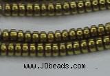 CHE968 15.5 inches 2*4mm rondelle plated hematite beads wholesale