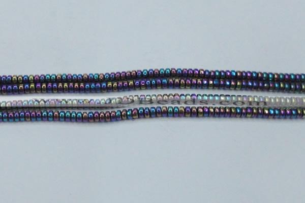 CHE969 15.5 inches 2*4mm rondelle plated hematite beads wholesale