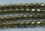 CHE973 15.5 inches 4*4mm plated hematite beads wholesale