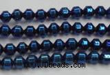 CHE977 15.5 inches 4*4mm plated hematite beads wholesale