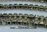 CHE982 15.5 inches 4*4mm plated hematite beads wholesale