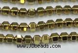 CHE983 15.5 inches 4*4mm plated hematite beads wholesale