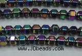 CHE985 15.5 inches 4*4mm plated hematite beads wholesale