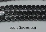 CHE990 15.5 inches 4*4mm heart hematite beads wholesale