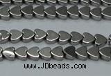 CHE991 15.5 inches 4*4mm heart plated hematite beads wholesale